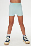Uçuk Turkuaz Basic Kız Çocuk Dans Şort