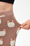 Sleepy Bunny Kız Çocuk Desenli Yazlık Tayt