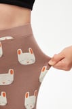 Sleepy Bunny Kız Çocuk Desenli Yazlık Tayt