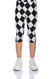 Monochrome Diamond Kız Çocuk Desenli Diz Altı Tayt Kapri