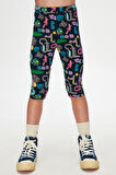 Cutouts Animal Kız Çocuk Desenli Diz Altı Tayt Kapri