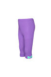 Açık Mor Basic Kız Çocuk Fiyonklu Diz Altı Tayt Kapri