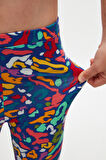 Abstract Leopard Kız Çocuk Yazlık Desenli Tayt