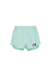 Mint İki İplik Deniz Atı Baskılı Kız Çocuk Şort