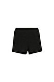 Siyah Kırçıllı Basic Kız Çocuk Dans Şort