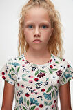 Fairy Garden Kız Çocuk Desenli Kısa Kollu Elbise