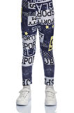 Sporty Glam Kız Çocuk Desenli Yazlık Tayt