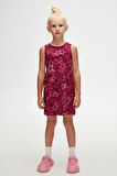 Pointing Stars Kız Çocuk Desen Kolsuz Elbise