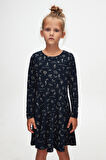 Botanic Love Kız Çocuk Desen Uzun Kol Elbise