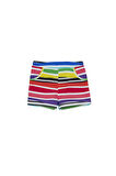 Handdrawn Stripe Kız Çocuk Cepli Desenli Şort