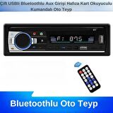Çift Usb Girişli Bluetooth Oto Teyp Araba Teybi Radyo Usb Sd Aux Teyp Amfi Çıkışlı 4x60 Watt 