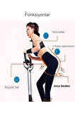 PB-35 Dikey Model Stepper Fitness Stepper Egzersiz Aleti Total Body Twister Crosstep Step Siyah