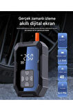 H-9293 Akıllı 4000mAh Şarjlı Hava Kompresörü Pompası 150psi Araç Lastik, Bisiklet, Top Şişirme Oto