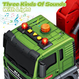 1:12 Sürtmeli Sesli Işıklı Fonksiyonel Oyuncak Kütük Taşıyıcı Kamyon 