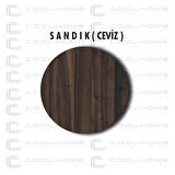 Vera 2'li Orta Sehpa , Servis Sehpası Sandık (Ceviz)