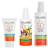 Solaris Güneş Kremi Yaşlanma Karşıtı Spf 50+ Ve Çocuk Güneş Kremi Sprey Spf 50+ Ve Güneş Koruyucu Krem Sprey 200 ml