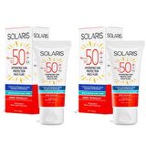 Solaris Tüm Cilt Tipleri İçin Nemlendirici Kolay Emilen Güneş Kremi SPF 50+ (50 ml) x 2 Adet