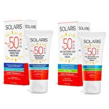 Solaris Tüm Cilt Tipleri İçin Güneş Kremi SPF 50+ (50 ml) ve Yaşlanma Karşıtı Güneş Kremi SPF 50+ (50 ml)