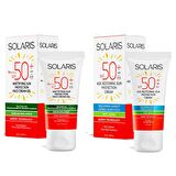 Solaris Yağlı Ciltler İçin Jel Güneş Kremi (Mat) SPF 50+ (50 ml) ve Yaşlanma Karşıtı Güneş Kremi SPF 50+