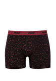 Mavi Grafik Baskılı Siyah Boxer 092631-900