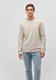 Bisiklet Yaka Bej Basic Sweatshirt 065751-35111