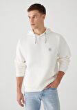 Mavi Kapüşonlu Beyaz Sweatshirt 065809-34519