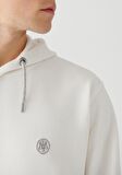 Mavi Kapüşonlu Beyaz Sweatshirt 065809-34519