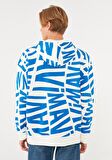 Mavi Baskılı Kapüşonlu Sweatshirt 0610121-620