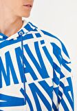 Mavi Baskılı Kapüşonlu Sweatshirt 0610121-620