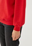 Mavi Bisiklet Yaka Kırmızı Basic Sweatshirt 1610198-80791