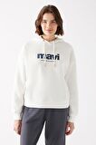 Mavi M168334-81964-22K Mavi Sweatshırt Kırık Beyaz Kadın Generic Logo Sweatshirts Sweatshirt