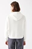 Mavi M168334-81964-22K Mavi Sweatshırt Kırık Beyaz Kadın Generic Logo Sweatshirts Sweatshirt