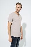 Organik 3 Düğme Kısakol Taş Gömlek