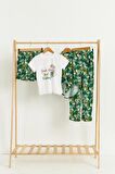 4'lü Tshirt Gömlek Pantolon Şort Yeşil Takım