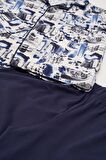 3'lü Ara Biyeli Tshirt Pantolon Ekru Pijama Takımı 