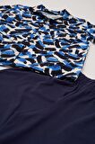 3'lü Ara Biyeli Tshirt Pantolon Lacivert Pijama Takımı