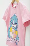 4'lü Winx Baskılı Tshirt Şort Pantolon Beyaz Takım 