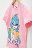 4'lü Winx Baskılı Tshirt Şort Pantolon Beyaz Takım 