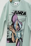 4'lü Winx Baskılı Tshirt Şort Pantolon Lila Takım 