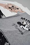 4'lü Minnie Mouse Baskılı Tshirt Şort Pantolon Takım 