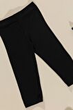 3'lü Los Angeles Baskılı Tshirt Atlet Tayt Siyah Takım