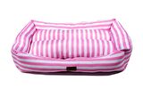 Peggy Daisy Kedi ve Köpek Yatağı Large Pembe Çizgili 80x60x23 Cm