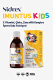 Imuntus Kids Portakal Aromalı C Vitamini, Çinko ve Zencefilli Komplex İçeren Gıda Takviyesi 150ML