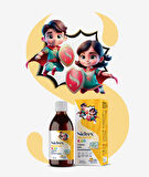 Imuntus Kids Portakal Aromalı C Vitamini, Çinko ve Zencefilli Komplex İçeren Gıda Takviyesi 150ML