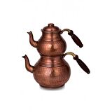Turna Bakır Klasik Çaydanlık 550ml-850ml 1 No İnce El Dövme Oksit Turna1964-3