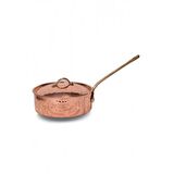 Turna Bakır Karnıyarık Tencere Tek Kulp 5 No 26 Cm El Dövme Kırmızı Turna8165-1