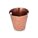 Turna Bakır Mercan Buz Kovası 24 Cm El Dövme Kırmızı Turna2552-1