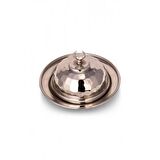 Turna Bakır Saka Yuvarlak Lokumluk 9 Cm El Dövme Nikel Turna5852-2