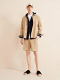 Bej Oversize Pamuklu Ceket