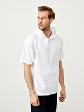 Beyaz Oversize Pamuklu Sweatshirt